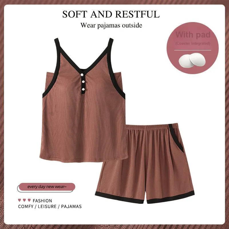 MADALLO Pajama Set Women's Light Brown-1