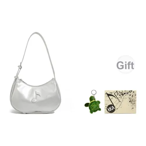 KKA ПУ (полиуретан) текстильная смесь сумка через плечо сумка через плечо женский серебряный экрю черный синий