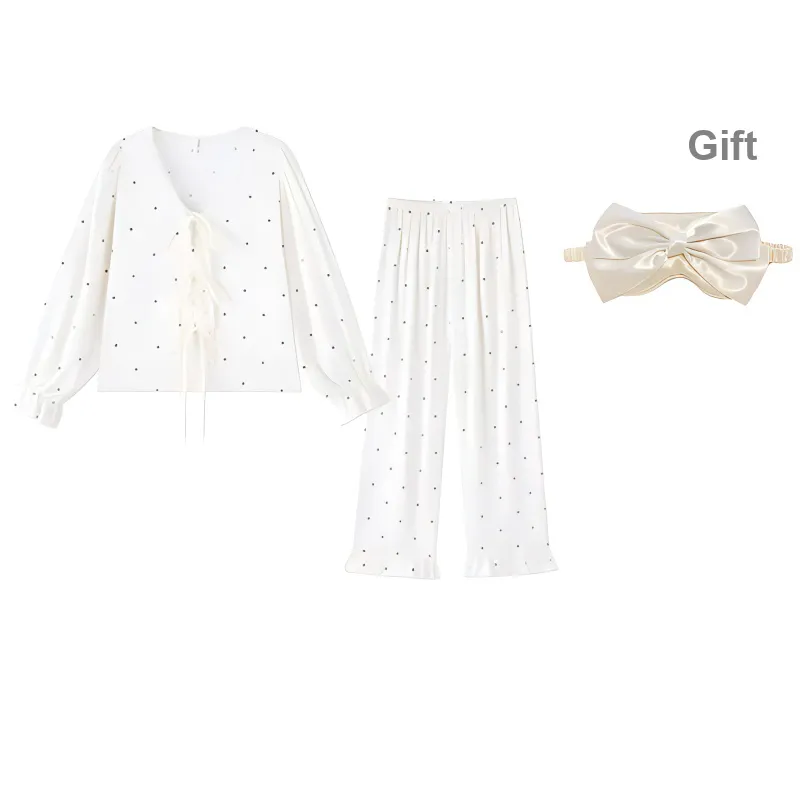 MIIOW Pajama Set Women's Champagne Polka Dot-0