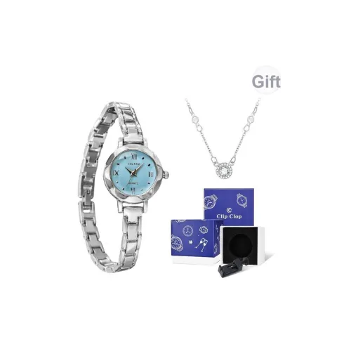 Clip Clop Кварцевый механизм сплав ремешок женские часы черный циферблат