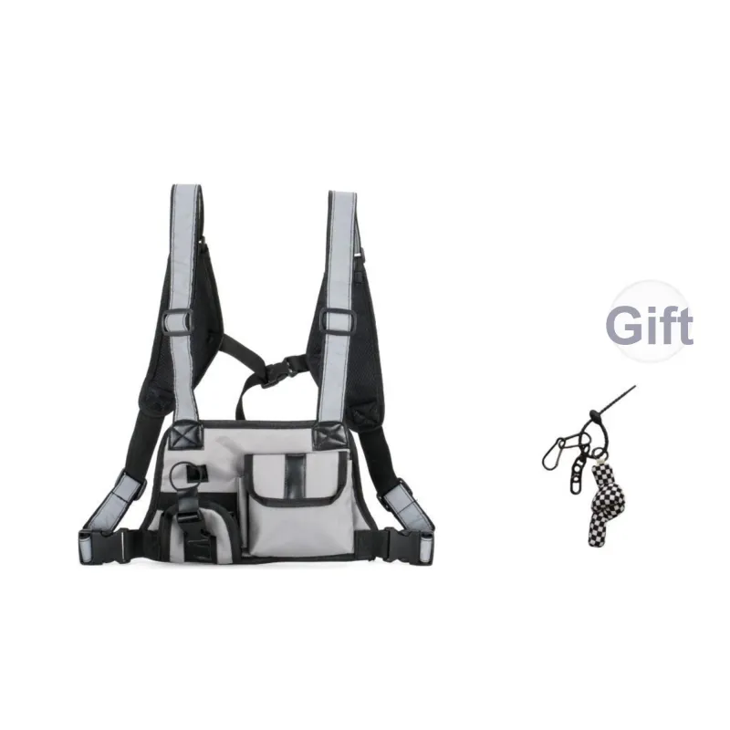 KAMLUI Nylon Backpack Regular Unisex Gray/Gray+Black-0