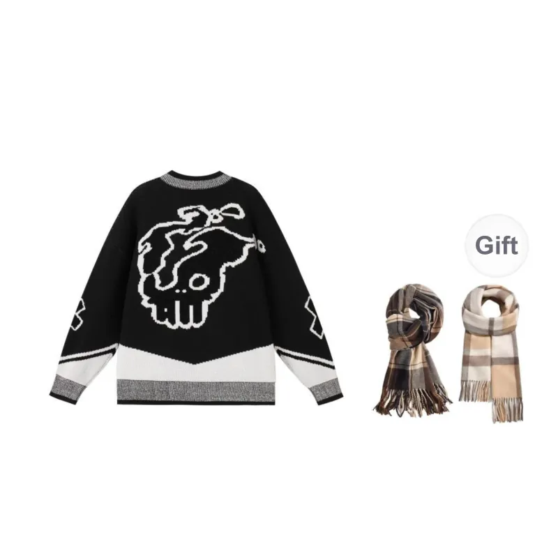 *EVAE+MOB Skull Series Sweater Unisex-9