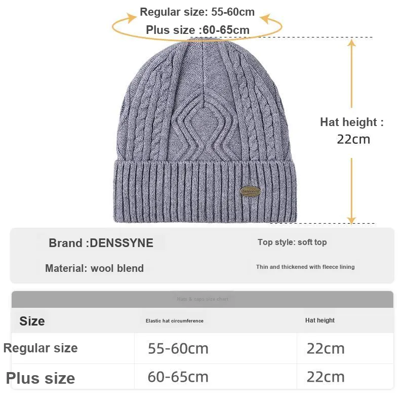DENSSYNE Wool Blend Beanies Unisex-11