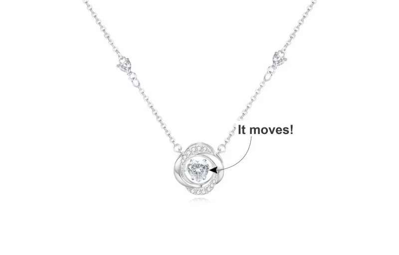 SINO GEM S999 Fine Silver Necklaces Women's-1