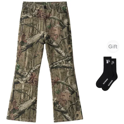 PILOTDRAGON Jeans Unisex Green Camouflage