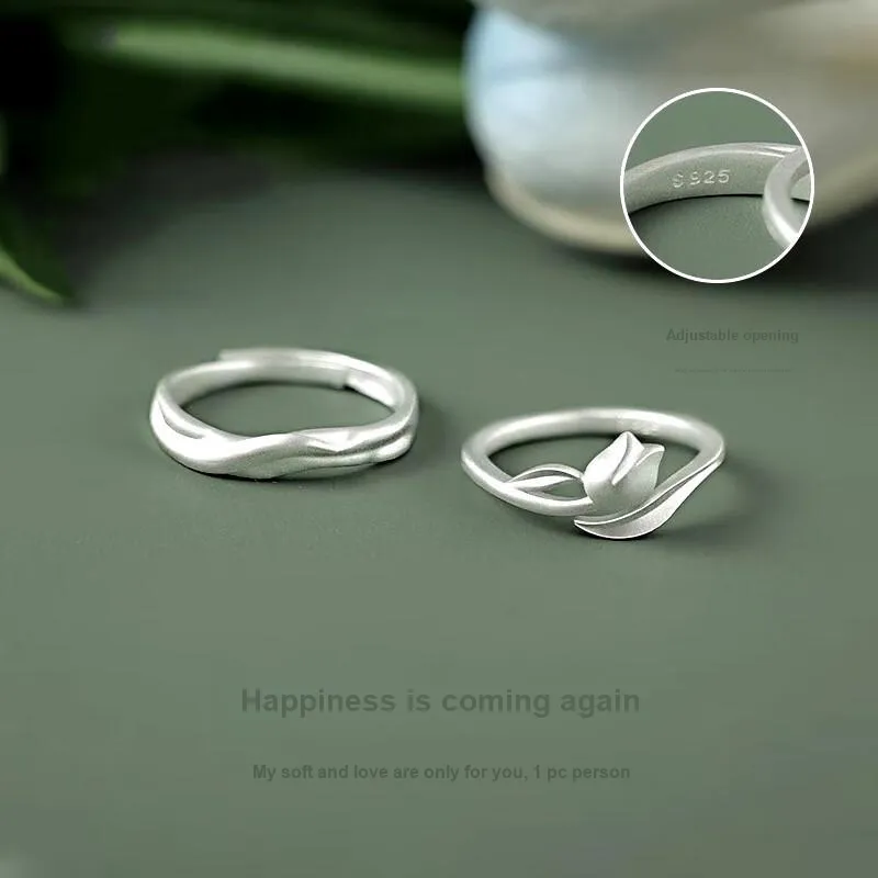 DAWO 925 Sterling Silver Rings Unisex-4