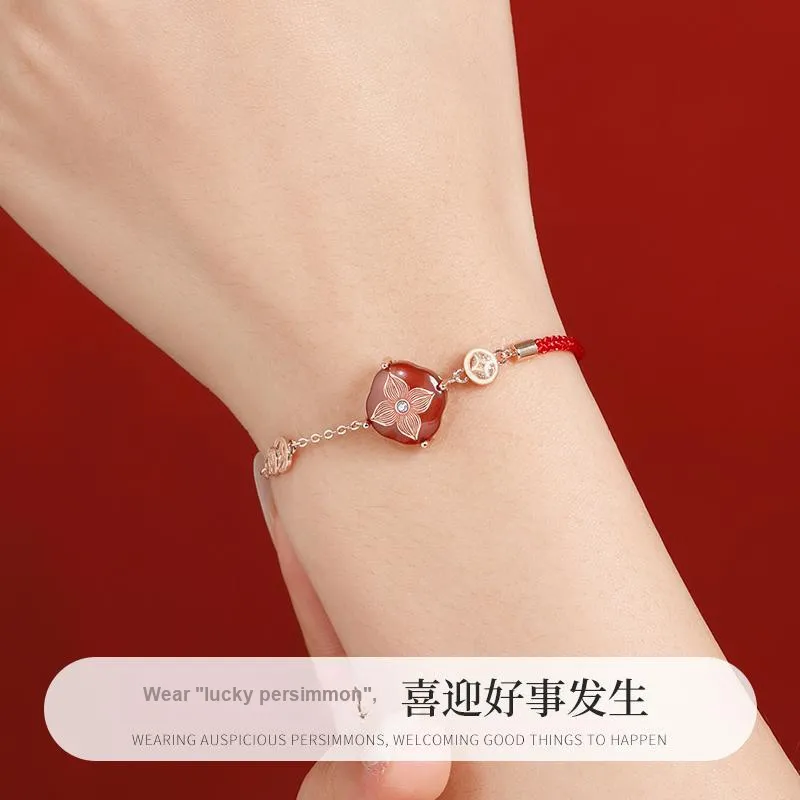 Lao Feng Xiang Agate Bracelets Women's-4