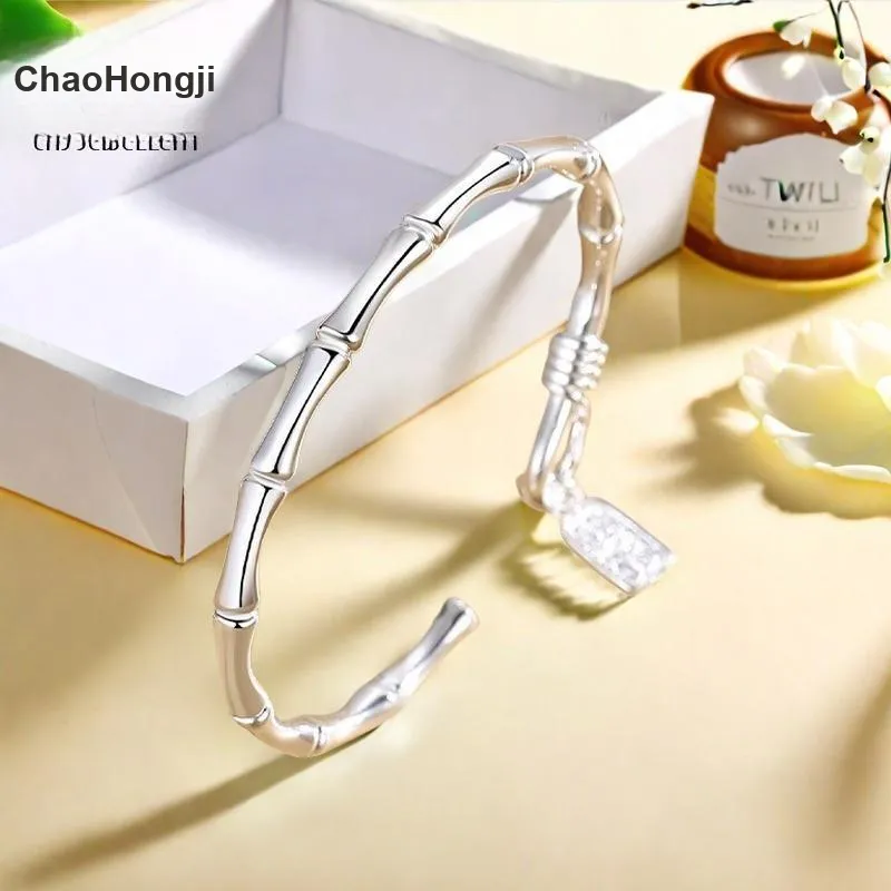 CHAOHONGJI 999 Fine Silver Bangles Unisex-2