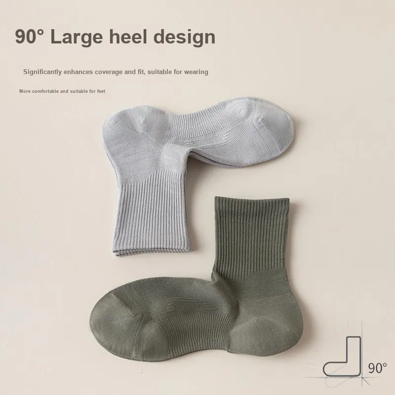 JIAZINI Mid Calf Socks Men's 5 Pack-2