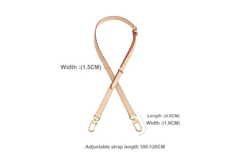 Ingenuity Handmade Cow Leather Bag Strap Women's Beige-1