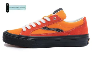 OddCIRKUS Astley Neon Balance Abrasion Resistant Slip Resistant Low Top Skateboard Shoes Unisex Orange