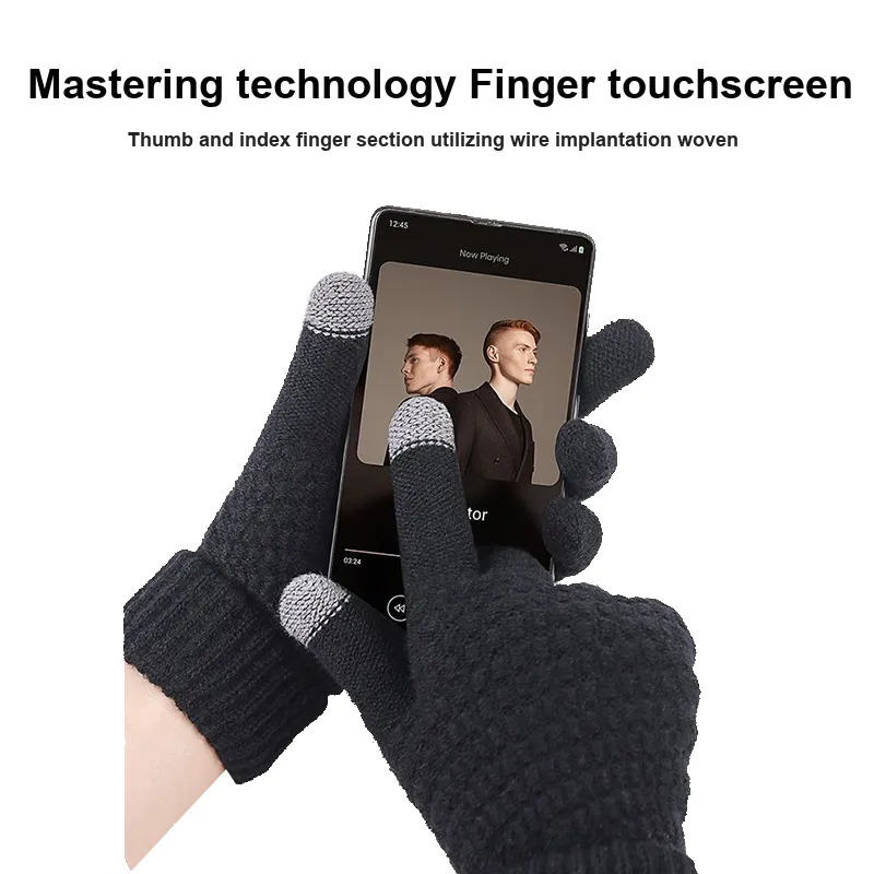 FACTORIAL Acrylic Knit Gloves Unisex-1