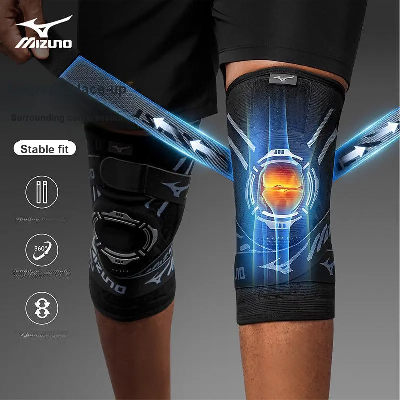 Mizuno Knee Pads Running Mountaineering Hiking Volleyball Soccer Badminton Basketball Fitness Unisex-1