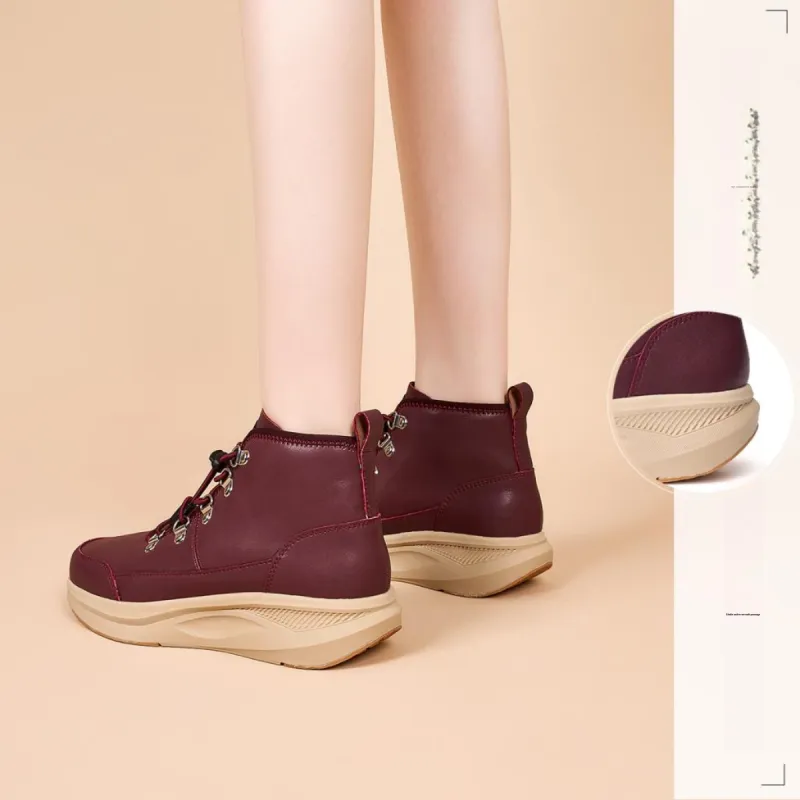 Joy&Mario Height Increasing Mid-Top Casual Shoes 4cm Women's-14