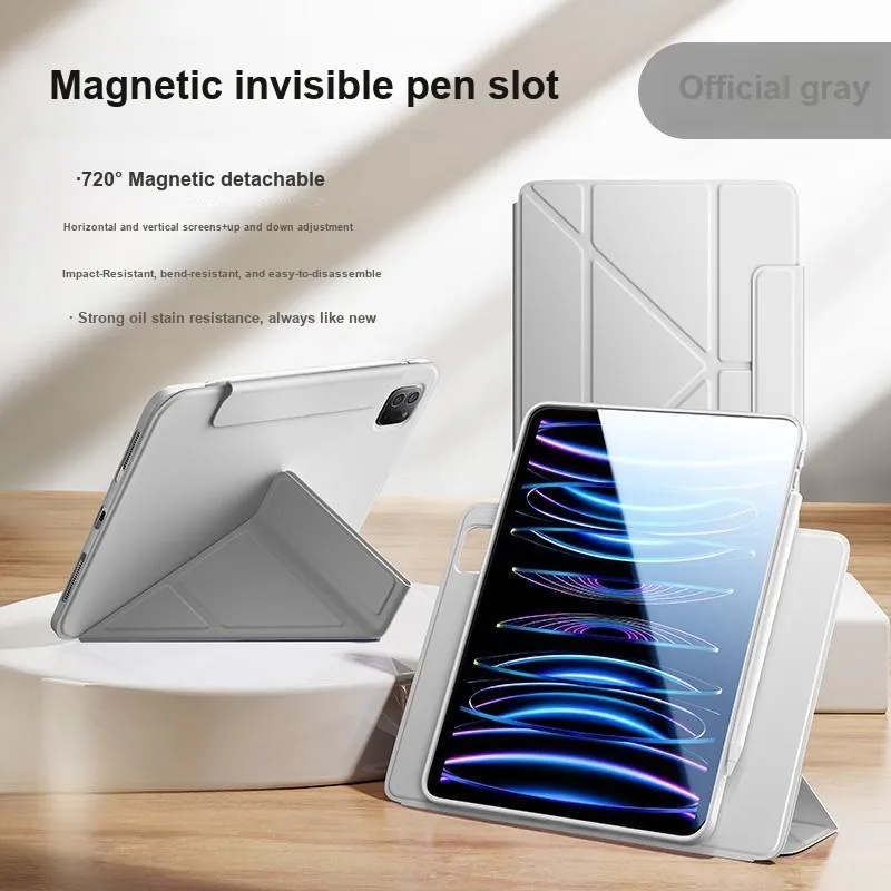 Lisen 360 Degree Rotation Compatible With IPad Air 5 Magnetic Tablet Protective Case With Pen Slot-69