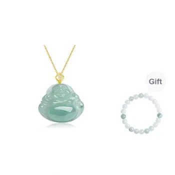 With The Heart Of The Jade Glutinous Jade Jadeite Necklaces Women's