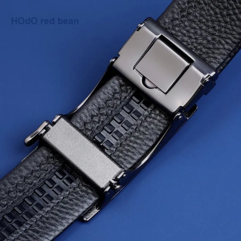 Red Bean Top Grain Cow Leather Leather Belts Men's 3.5cm-5