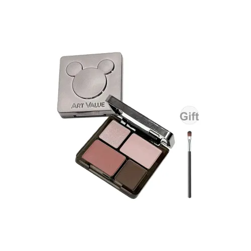ART VALUE Милый и Веселый Палетка для теней с кистью матовая жемчужная многоцветная дымчатый земляной тон