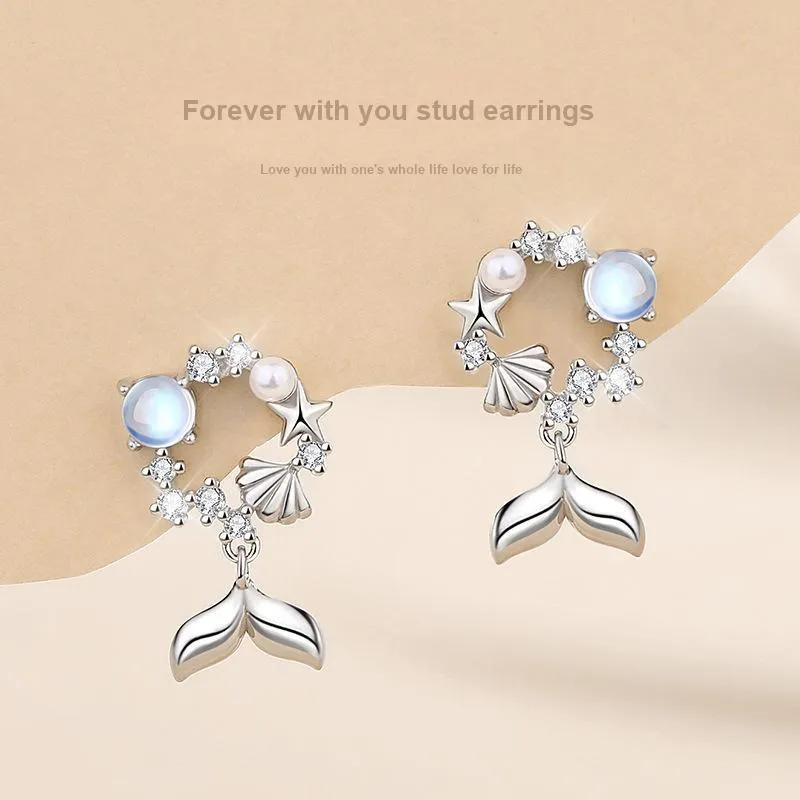 Zocai S999 Fine Silver Stud Earrings Women's-1