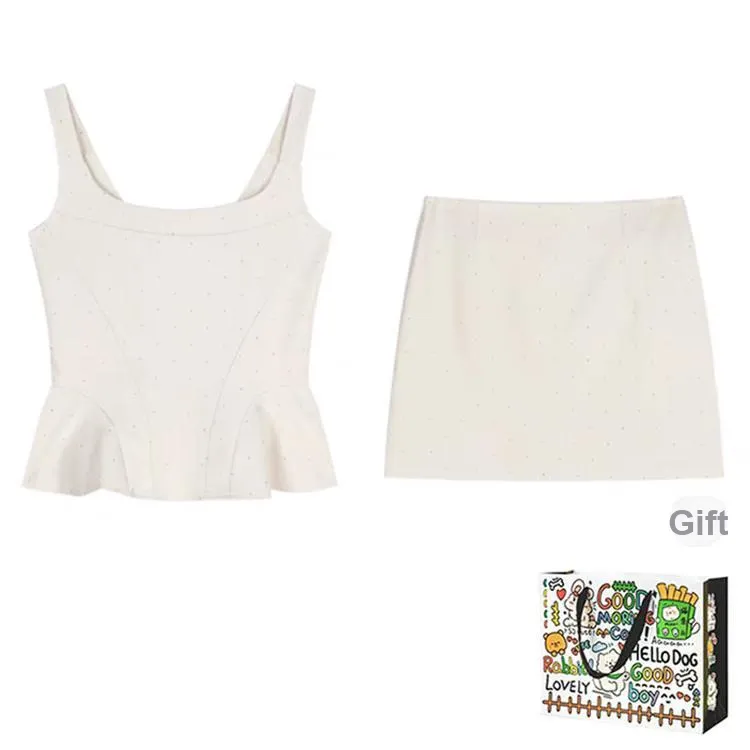 Dippanis Two Piece Skirt Sets Women's-0