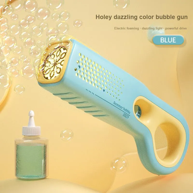 JOY FUER Handheld Fully Automatic Multi Hole Light With Special Gun Rainbow Bubble Gun Outdoor Bubble Machines-5