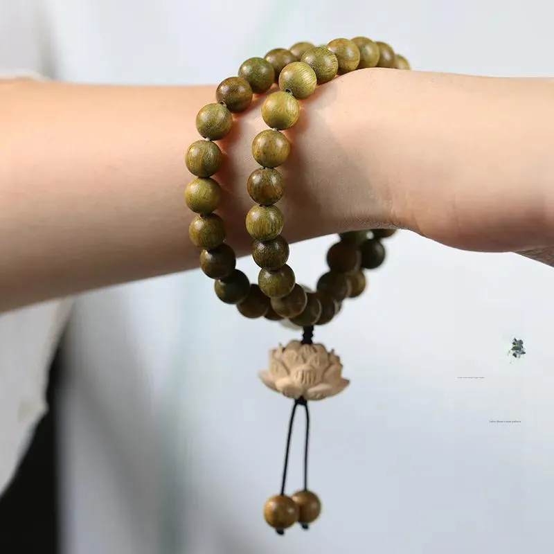 JIUHUASHAN Green Sandalwood Bracelets Unisex-10