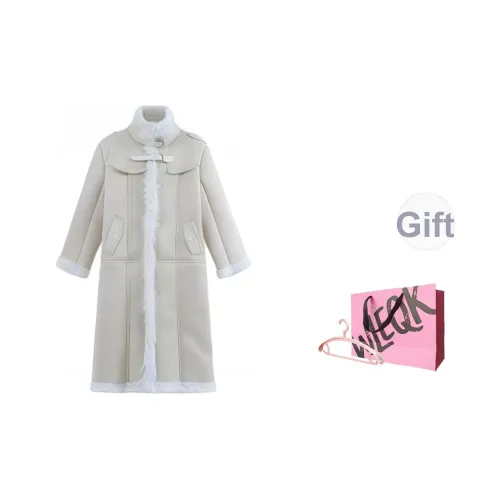 WLEQK Белый Женские Бархатные Куртки