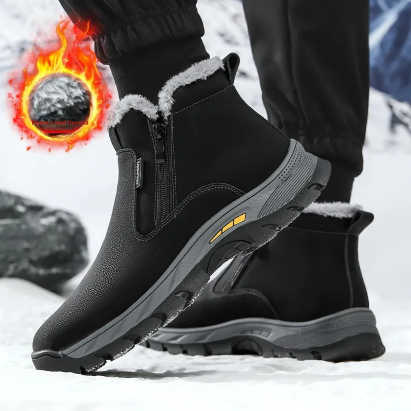 Mulinsen Dad Shoes Warm Height Increasing Wear-Resistant High-Top Casual Shoes Men's-12