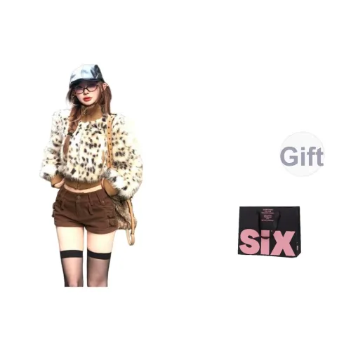 CTRTRC Леопардовый принт Женские Меховые изделия