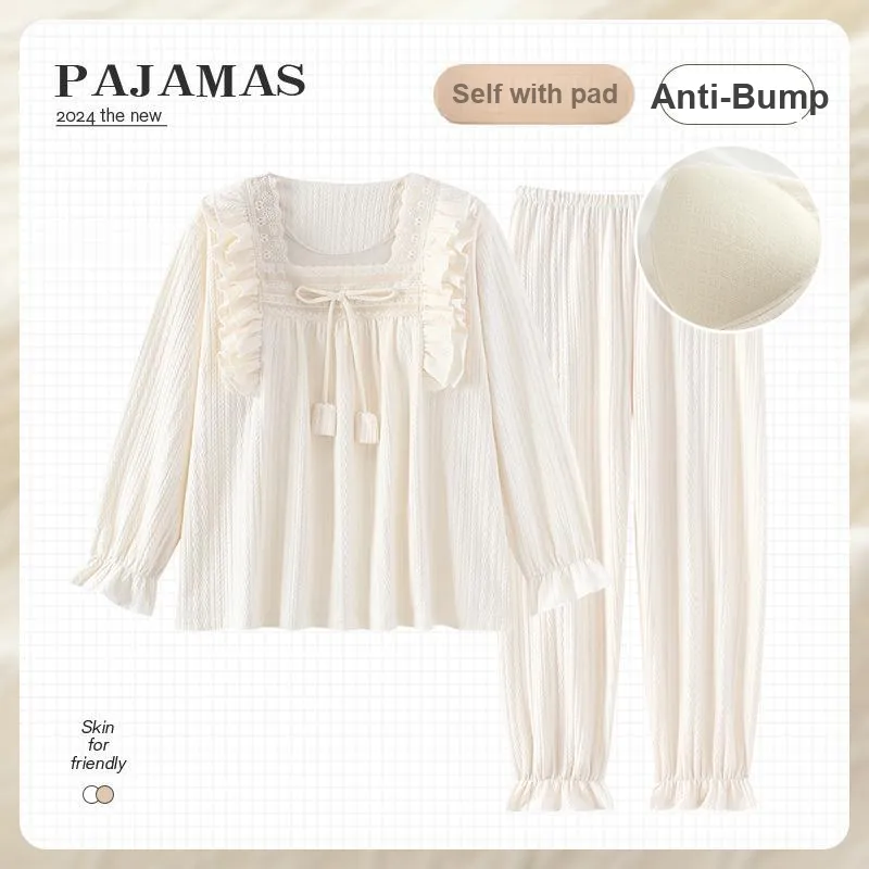 O'MESIK Pajama Set Women's Fairy White-1