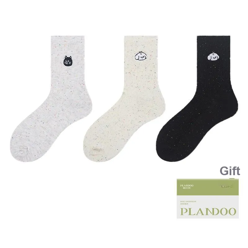 PLANDOO Mid Calf Socks Women's Shopping Bag Combo Set-3