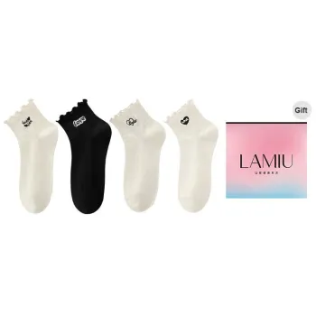 Lan Miao Mid Calf Socks Women's Shopping Bag 4 Pack