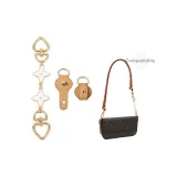 (Gold-Tone) White Four-Leaf Clover Extender Chain+Abrasion-Resistant Buckle