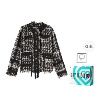 CPAURA Cropped Coats Women's Obsidian Color
