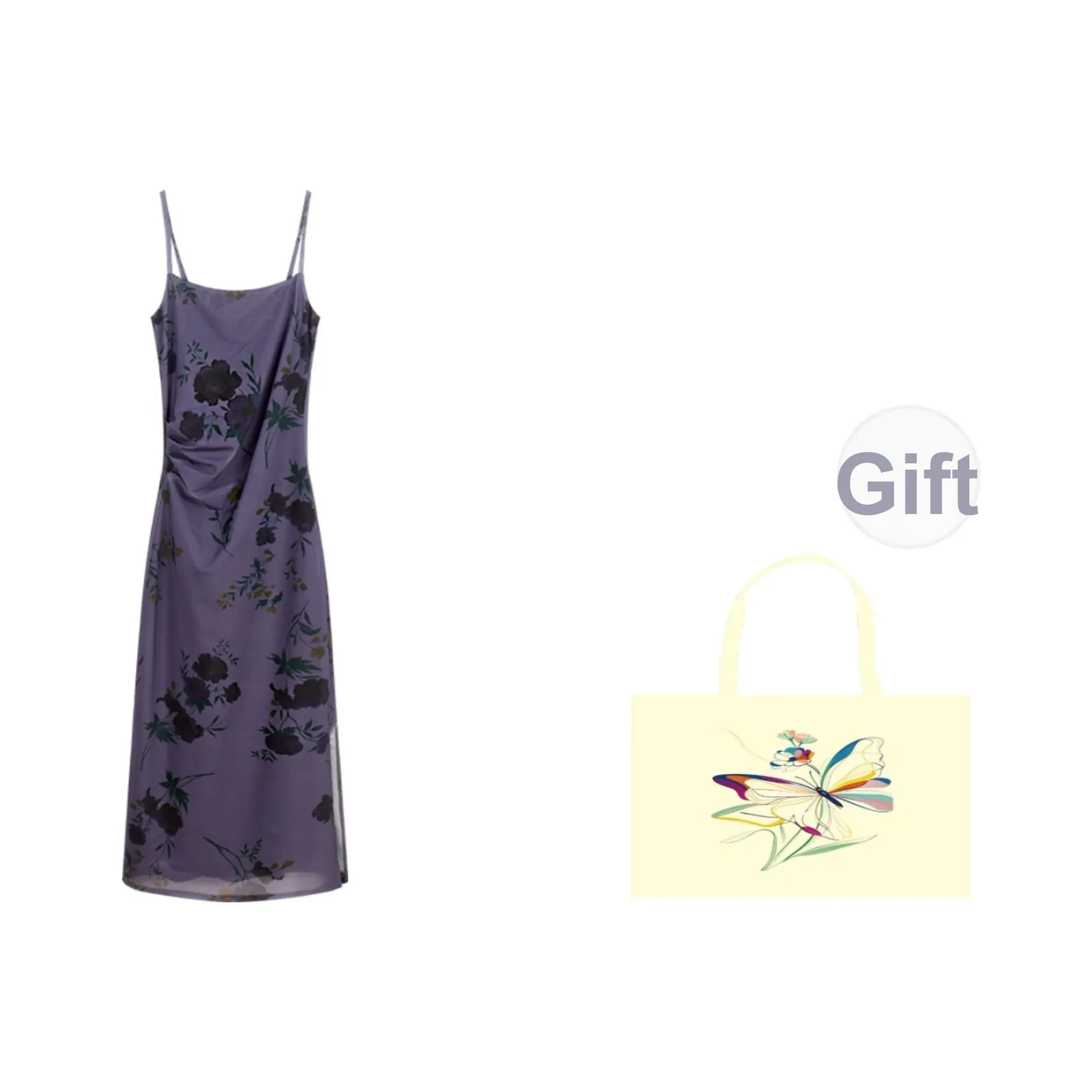 Mu Qingqing Платье-комбинация Женское Фиолетовое