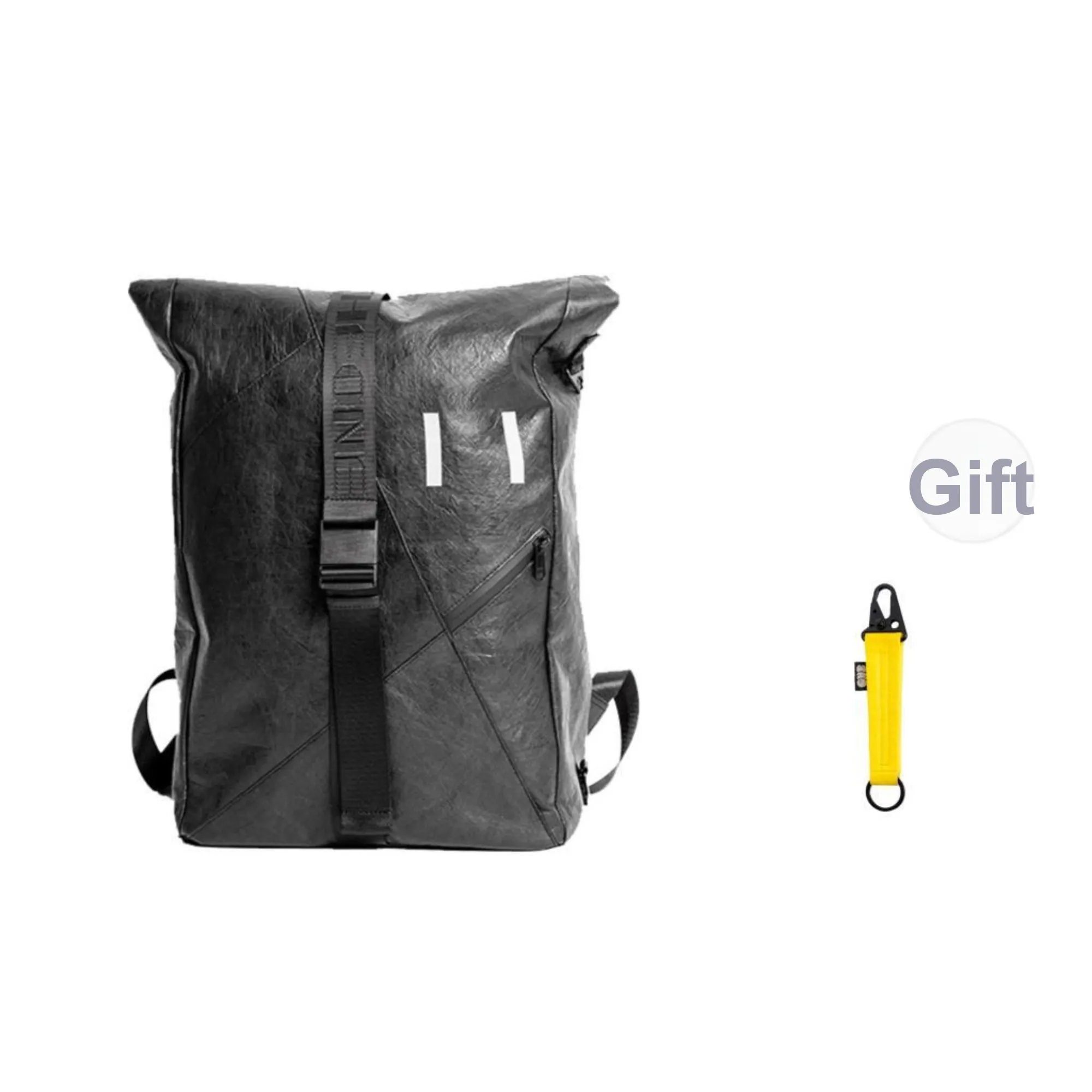 One Person's Planet DuPont Paper Backpack Unisex Black