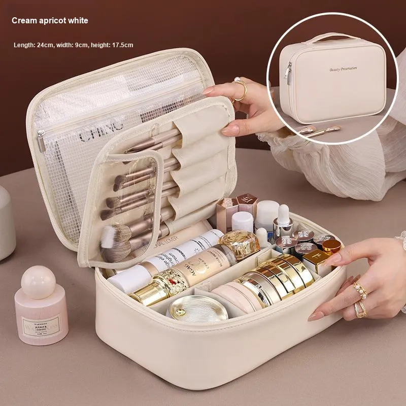 ZHIYIN Freely Divisible Large Capacity Outbound Portable Travel Storage Bag, Portable Toiletry Bag Make up Tools-1