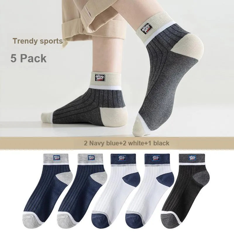 Cotton Gene Ankle Socks Men's 5 Pack-1