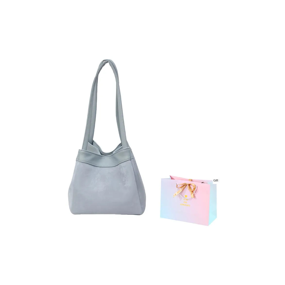 SUPERCUTE Flannelette Shoulder Bag Women's Ecru/Silver/Black/Blue/Pink
