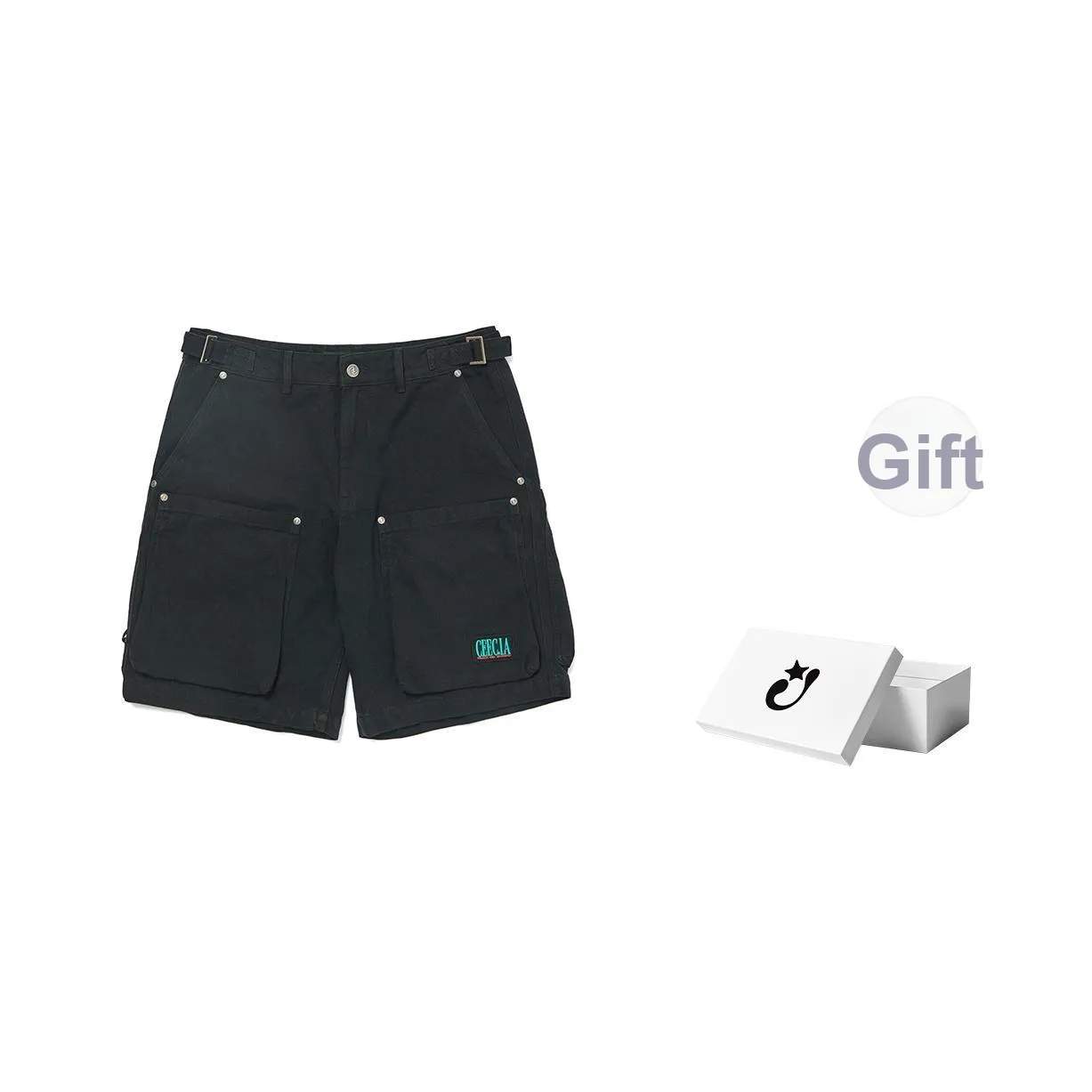 CEEC LA Карго Шорты Унисекс Черный