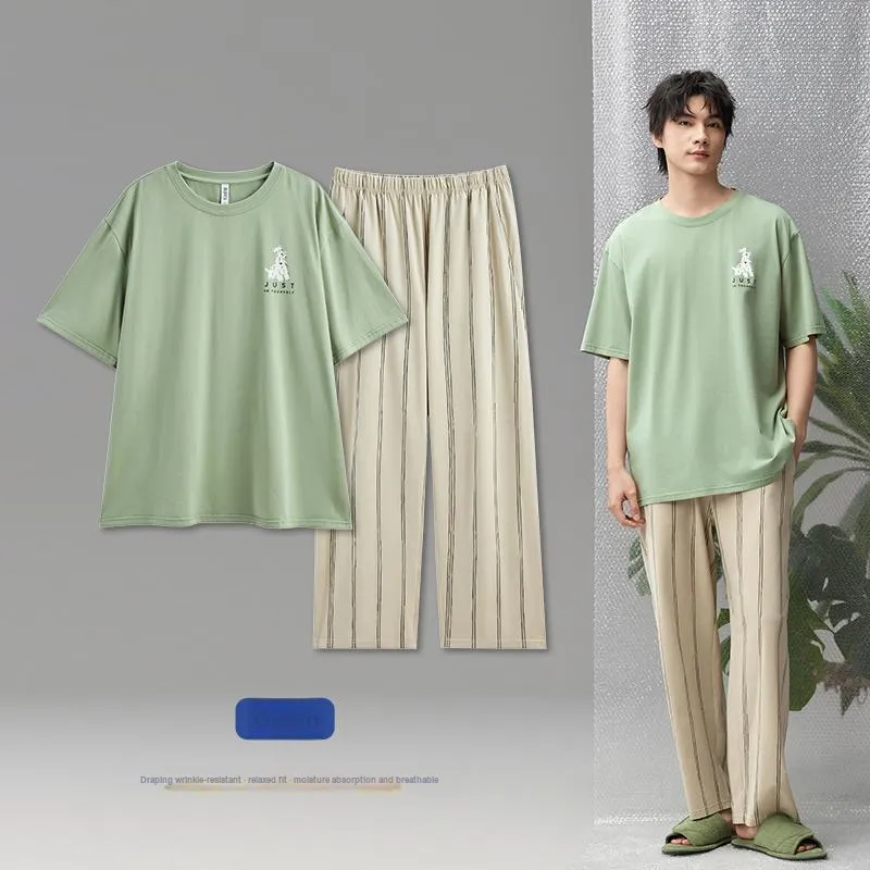 Peninsula City Pajama Set Men's Green-1