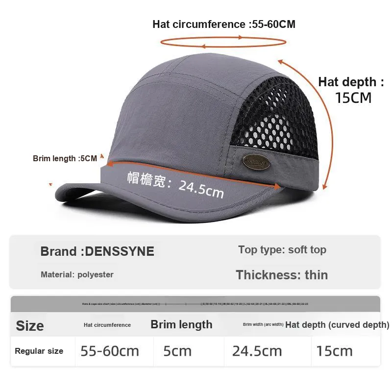 DENSSYNE Polyester Baseball Caps Unisex-6