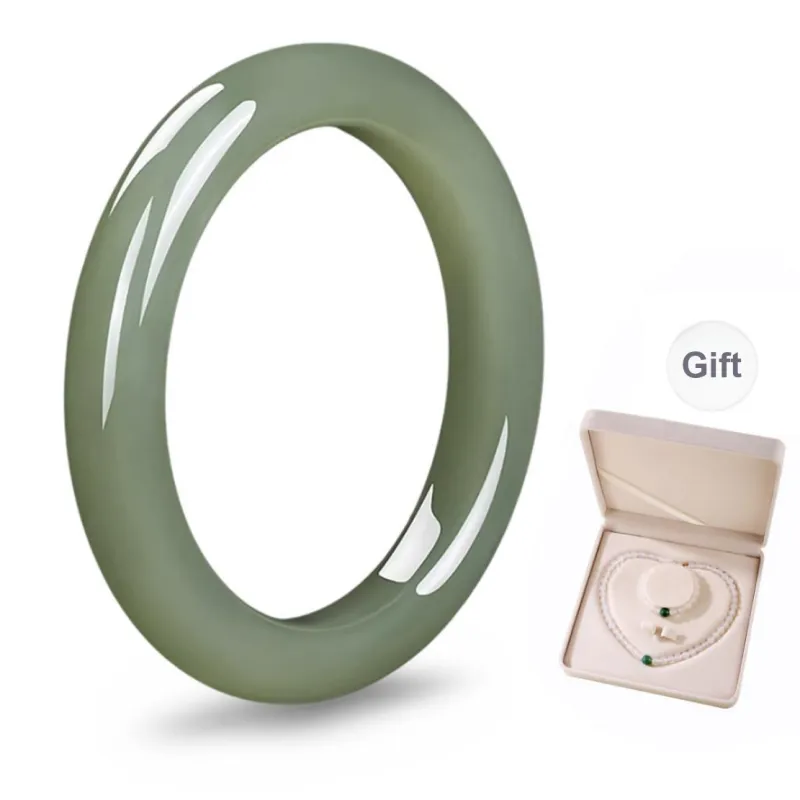 Beth Jewelry Hetian Jade Bangles Green Jade Women's-0