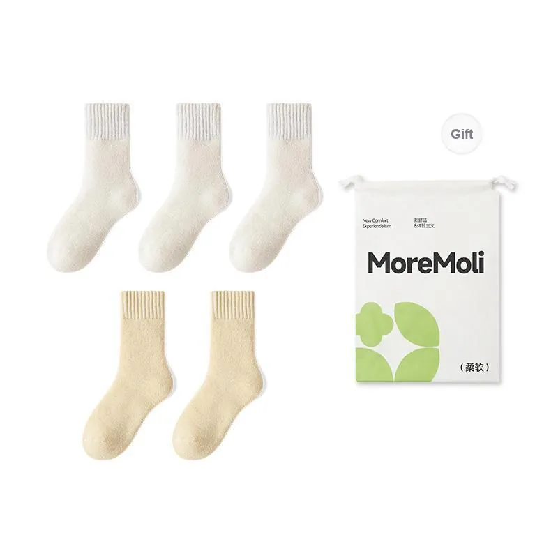 Moremoli Mid Calf Socks Women's 5 Pack-2
