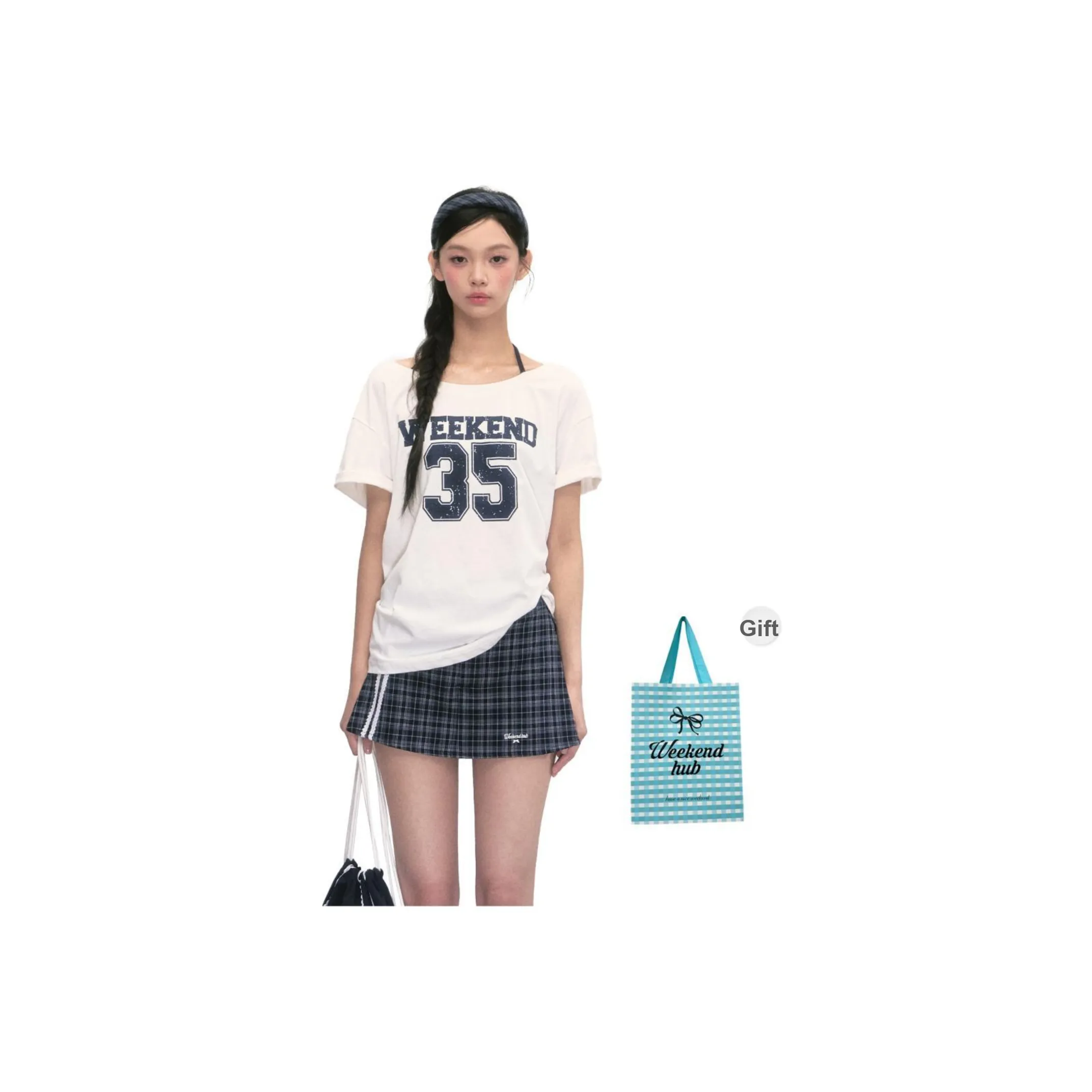 WEEKEND HUB Белая Женская Футболка