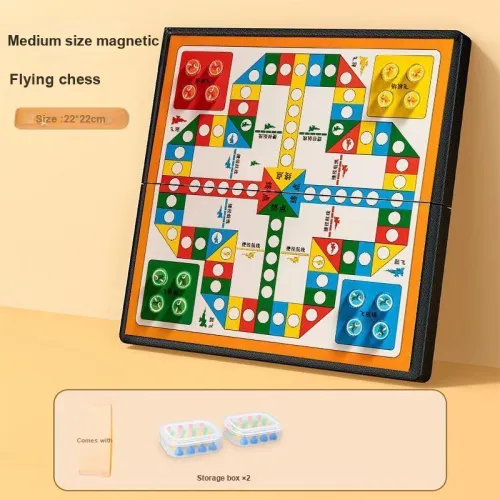 Lezhi By Me Flying Chess Magnetic Foldable Plastic Magnet Educational Portable Board Game Board Games