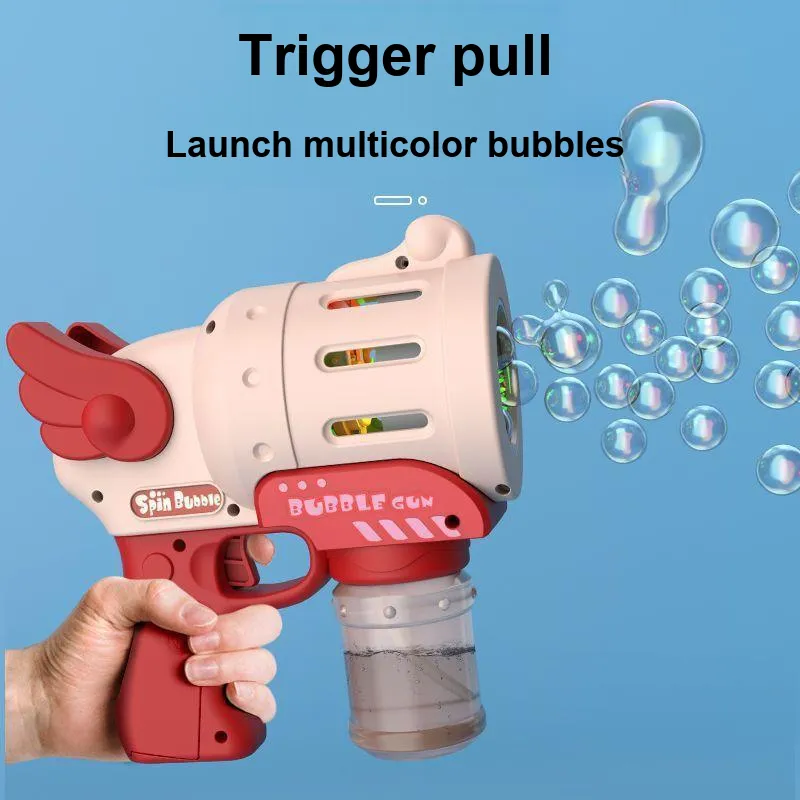 OLOEY Fully Automatic Handheld Light Bubble Gun Bubble Machines-2