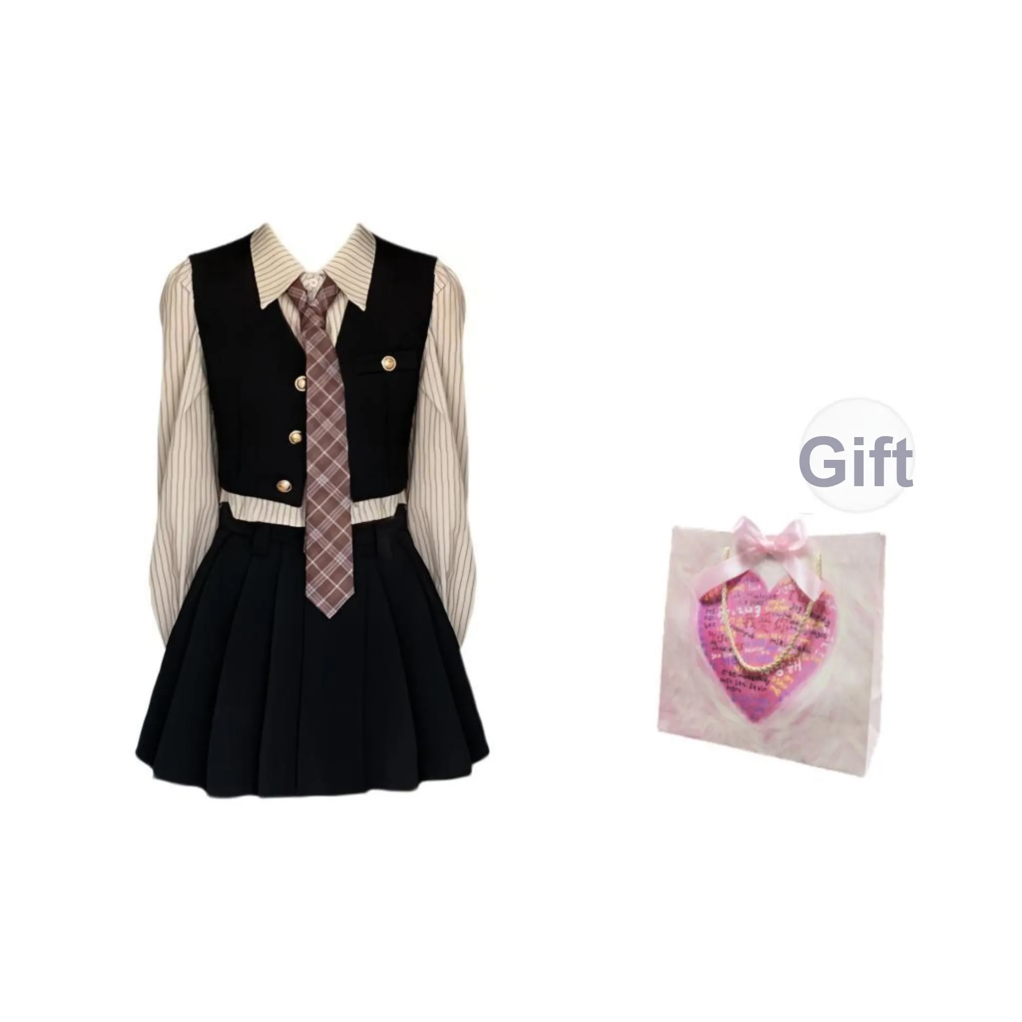 Oddgoods Hazelnut Jam Jk Skirt Set Women's