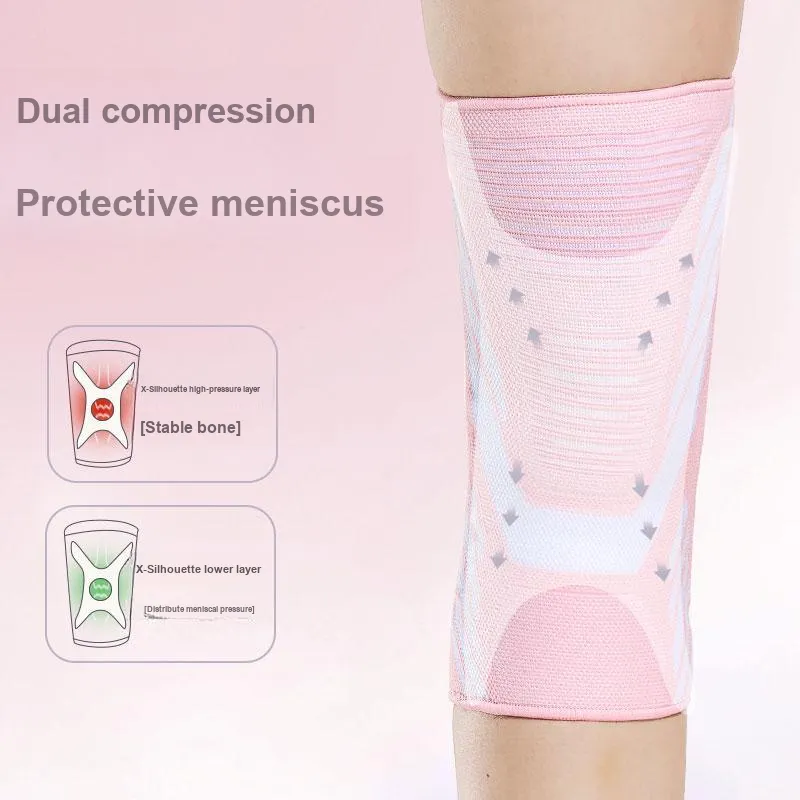NAILEKESI Knee Pads Polyester Elastane Latex Thread Silicone Running Cycling Fitness Unisex-7