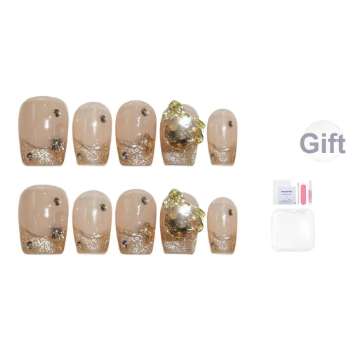 Fanze Ледяной Прозрачный Сверкающий Страз Осветляющий Мода с Мягким Ощущением Короткий ЛЕДЬ Розовый Смузи 15 мм